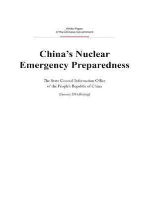 cover image of China's Nuclear Emergency Preparedness (中国的核应急)